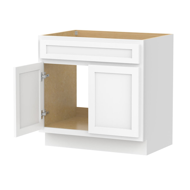 Base de meuble-lavabo simple Hibbitts 30 po seulement, Blanc