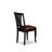 3 Piece Modern Dining Table Set Contains a Round Wooden Table with Dropleaf and 2 Faux Leather Kitchen Dining Chairs, 42x42 Inch, Black & Cherry-538234534-538234533