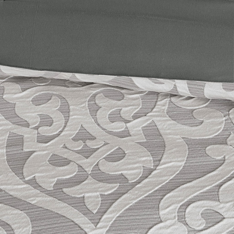 Ensembles de literie en jacquard luxueux, édredon en polyester argenté pour maison moderne