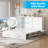 Murphy Bed Queen With Charging Station & Drawer, White-2106037913