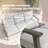 3-Seating Aluminum Frame Garden Sofas-728543978