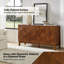 Camellon Mid-century 60" Wide Solid Wooden Legs Sideboard with Adjustable Shelves
