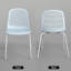 Chaises de salle à manger Mid-Century modernes avec dossier creux, chaises de salle à manger en métal-87146937-87197109