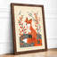 Fox Among Berries Boho - Framed Print-224706307-224706306