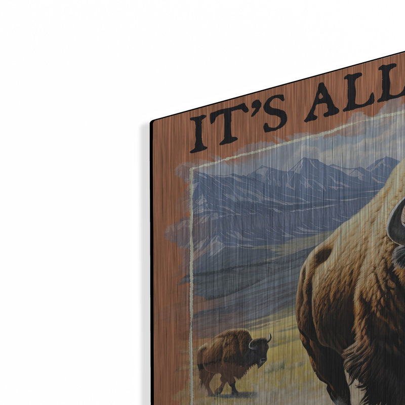  «Yellowstone» par Jim Baldwin, art mural en métal, 24 po x 24 po, H 24 po x l 24 po