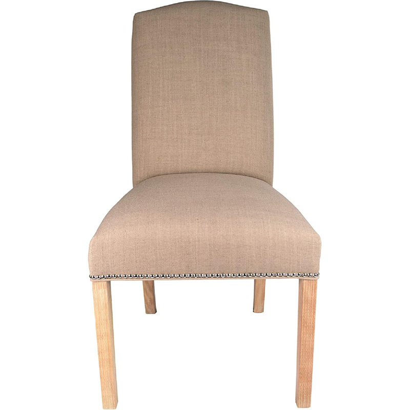 Cyran 20'' H Upholstered Parsons Chair, Pebble, Natural