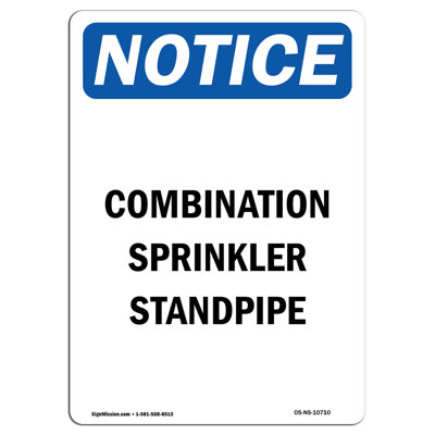 Combination Sprinkler Standpipe Sign