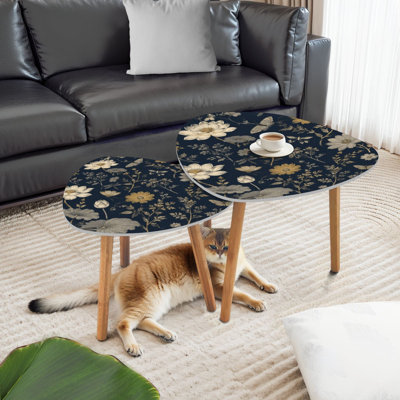 Ensemble de 2 tables basses gigognes Triangle