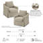 Fauteuil d'appoint pivotant en polyester-519200158