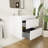 24" Glossy White Wall-Mounted Bathroom Vanity with Stone Resin Countertop