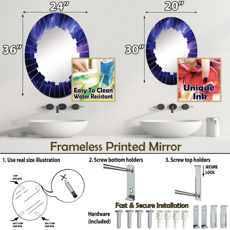 Brunnhilde Oval Wall Mirror, 36" x 24"
