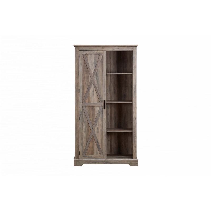 Grande armoire de rangement rustique Farmhouse, Gris délavé