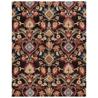 Tapis floral en laine touffeté à la main Hemsley