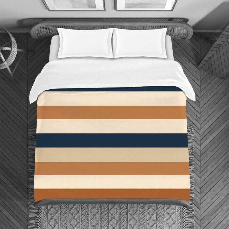 Polyester Striped Duvet Cover, Twin Duvet Cover