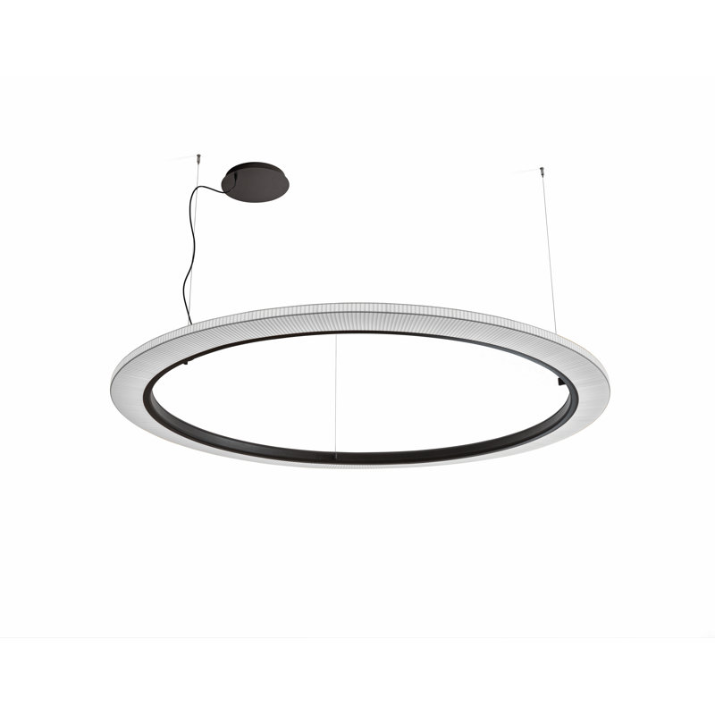 Roda 1 - Light Brown LED Single Pendant, White Ribbon