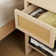 Breshawna Rattan Side Table with USB Charging, LED Light & Storage