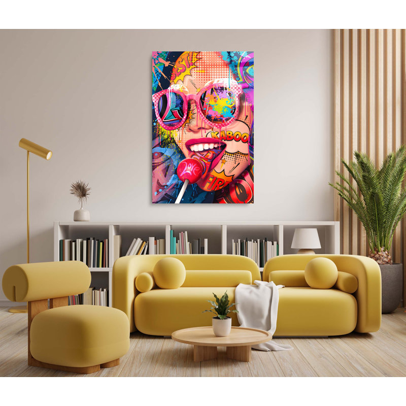" Comic Book Face ", 45" W x 30" H