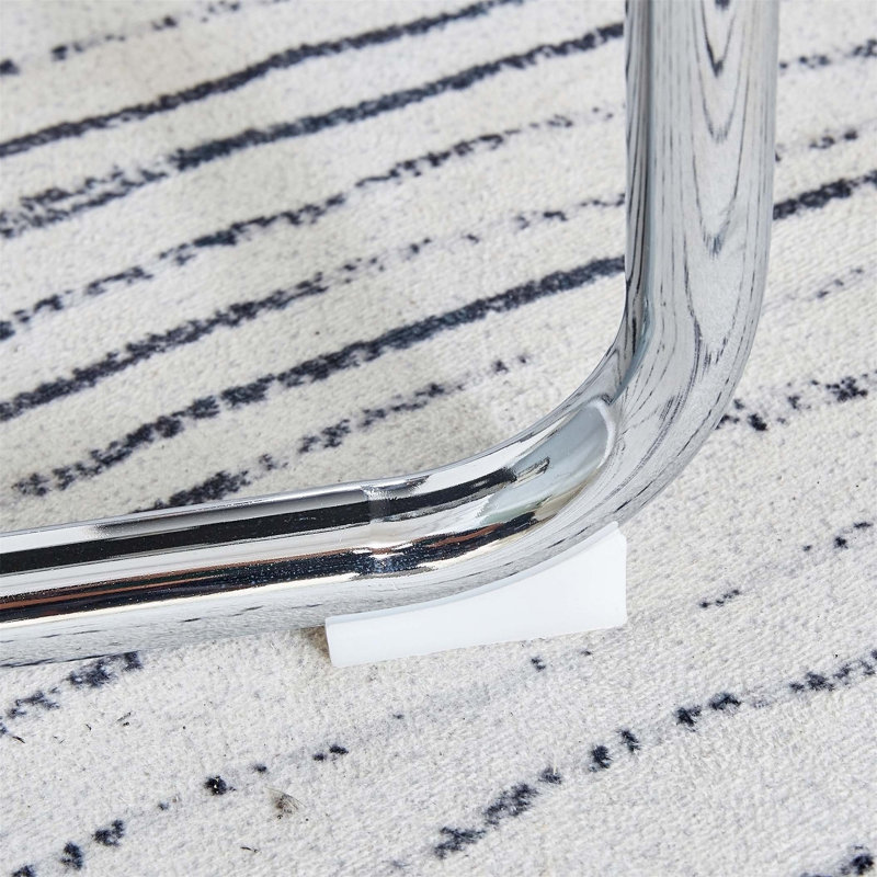 Rectangle Baileyville, Blanc / argenté, 7, Gris