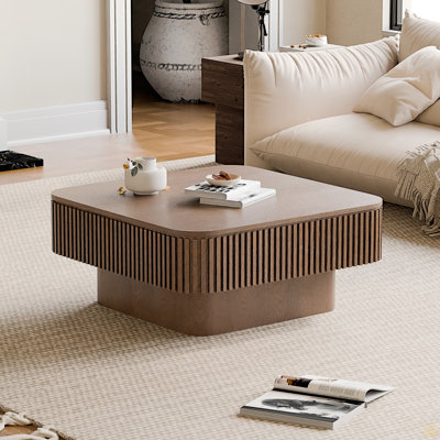 Table basse 31,5 "carrée avec rangement