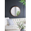 Cadre de miroir antique rond 30 "x 30" sculpté à la main rose, miroir mural pour espace de vie, salle de bain, décoration murale pour hall d'entrée