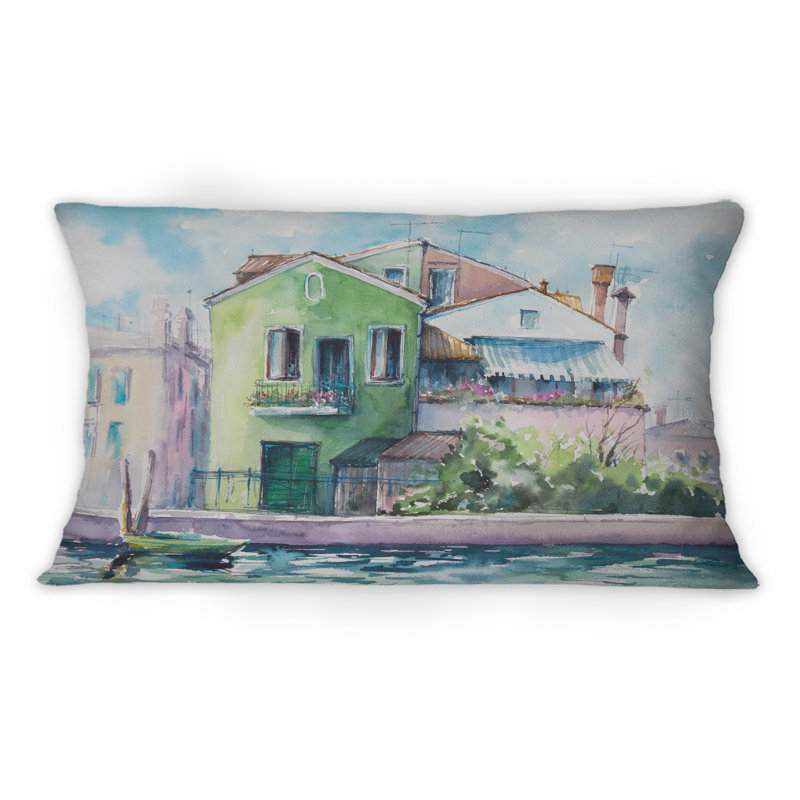 Coussin Sunny Day sur le front de mer sur l'île