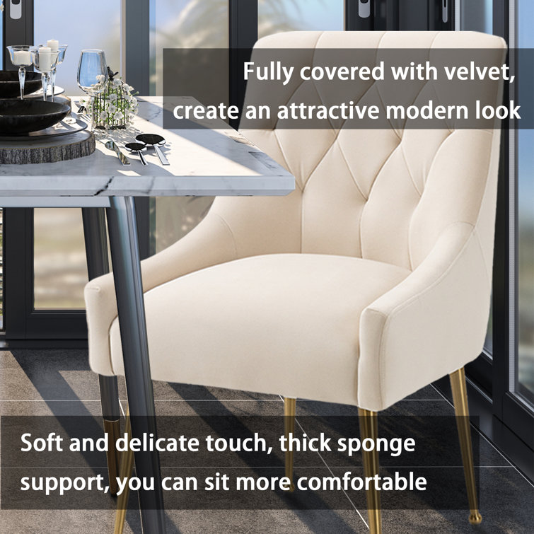 Willa Arlo Chair Velvet Tufted & Reviews | Side Sandstrom Interiors Back Solid Wayfair