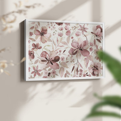 Shimmering Blush Garden -Framed Print - Restickable