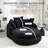 Oversized Oval Upholstered Bean Bag Sofa-1029485820