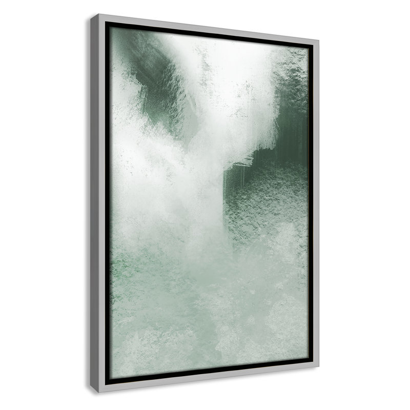 «Quietude Smudges II» par Marcus Prime, Flottant argenté, L 13,5 po x H 19,5 po