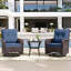  Ensemble de chaises pivotantes et rotatives Imalai-1454720262