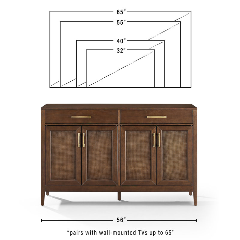 Arnfinnur 56'' Sideboard, Dark Brown