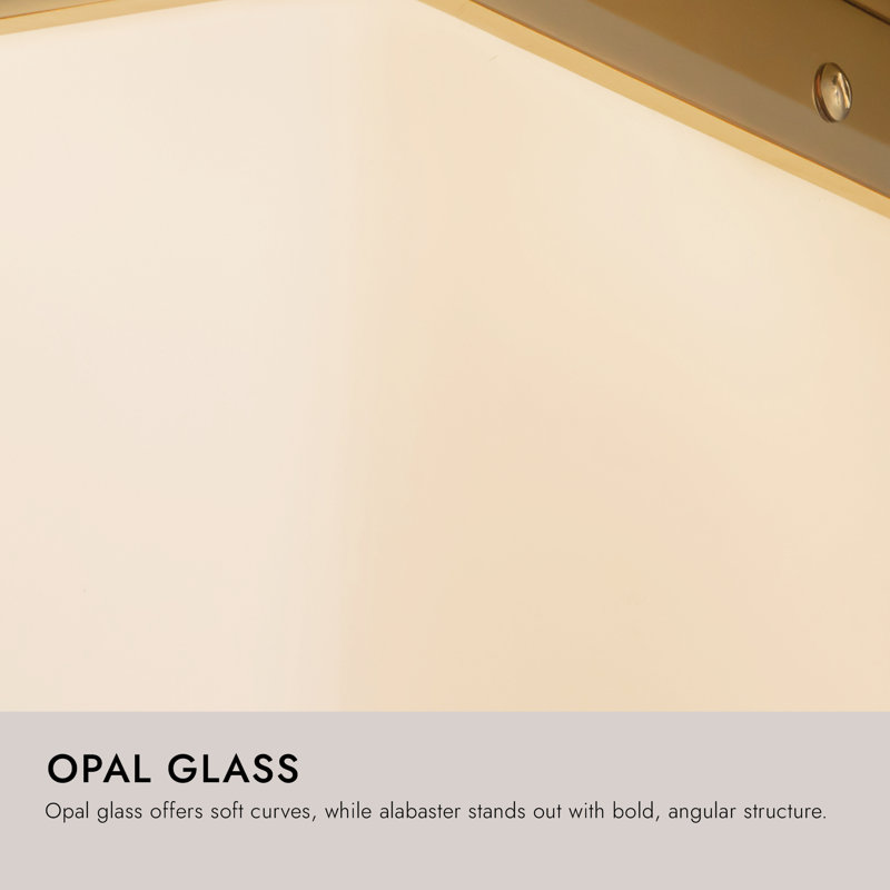 Mineral 8-in Brass Flush Mount, Alabaster, Oil Rubbed Bronze