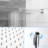 12 Inch Square Dual Shower Head - Wall Mounted System With Heads Mounted,-127233197
