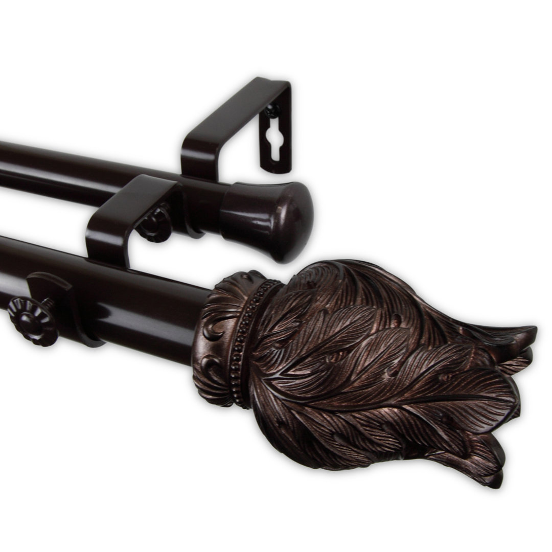 Tate Steel Double Curtain Rod Fleur De Lis Living