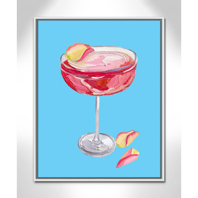 Sparkling Rose Gin Cocktail Print by Straker