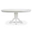 Table de salle à manger ronde extensible blanche 48 po-116588891