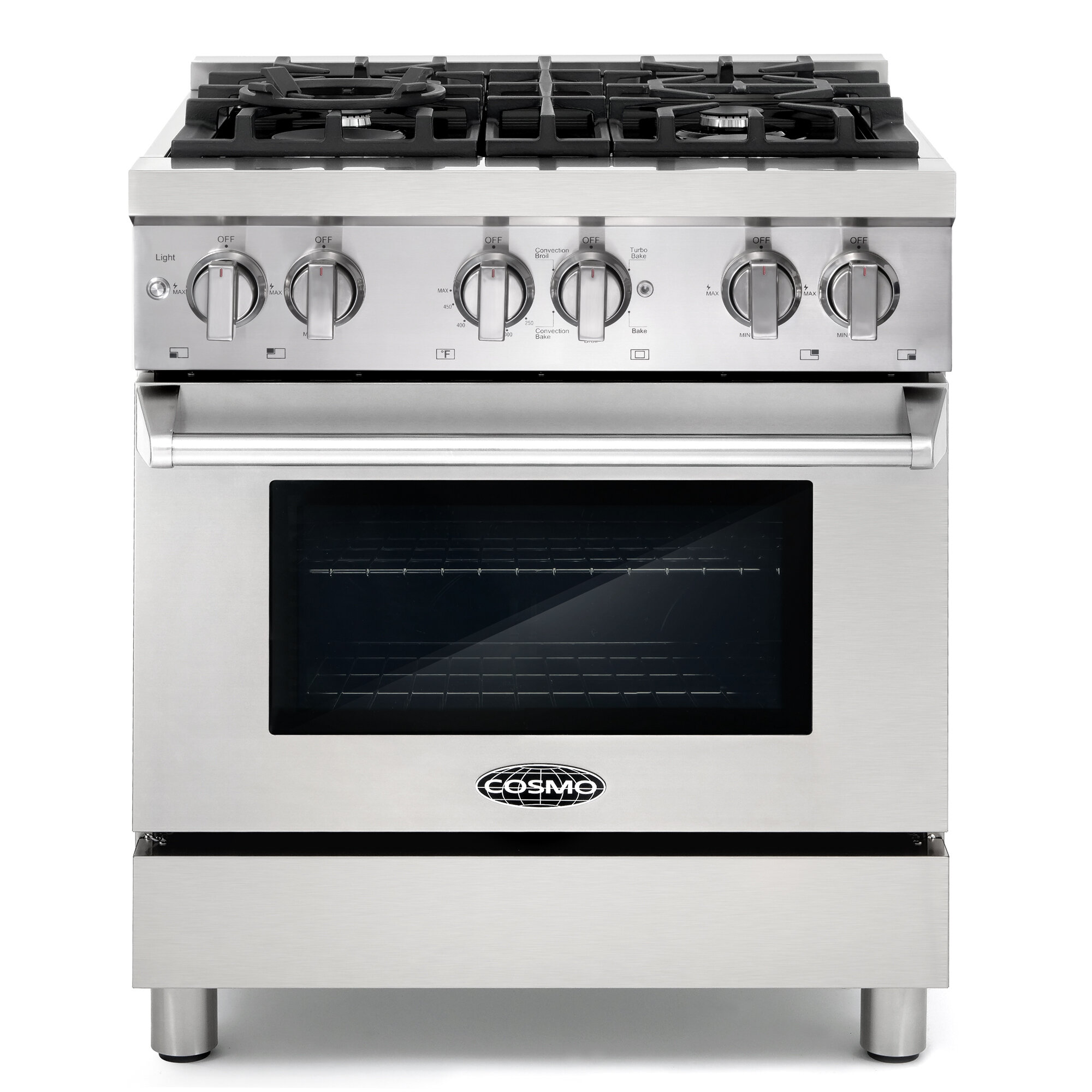 Cosmo 30 3.9 Cubic Feet Dual Fuel Freestanding Range