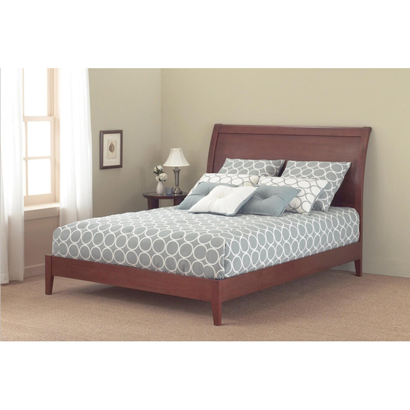 Java Solid Wood Bed, Full, Mahogany