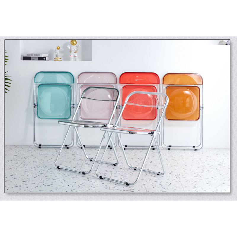 Chaise d'appoint avec structure en acier, plastique