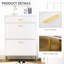 HOMCOM 3-Drawer Shoe Cabinet, Adjustable Shelf, 12 Pairs of Shoes, White