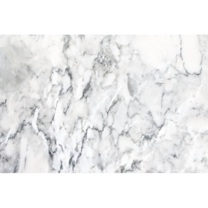 White Marble Texture - Wrapped Canvas Print, 30cm H x 46cm W