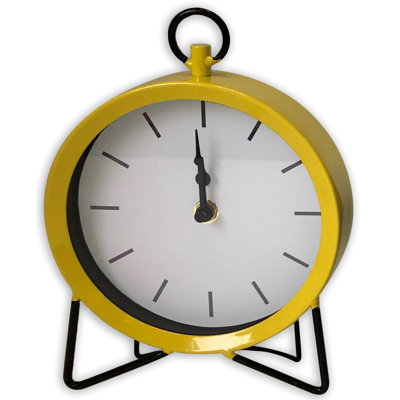 Analogue Stainless Steel Mechanical Tabletop Clock