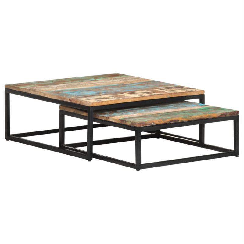 Table basse avec rangement Arla, H 10,6 po x l 26,8 po x P 27,6 po, Multicolore