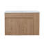 Meuble-lavabo de 30 pouces avec lavabo en céramique blanche et tablette ouverte ajustable (KD-PACKING)-123984736