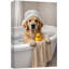 Mignon Golden Retriever Bath Time Duck, impression sur toile, impression sur toile encadrée-126030568-126030563
