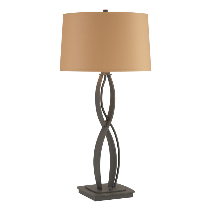 Almost Infinity Table Lamp, Natural Anna, Natural Iron