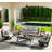 Tamarin 4 Pieces Outdoor/indoor Aluminum Patio Swivel Conversation Seating Group With Sunbrella® Cushions And Coffee Table For 5 Person
