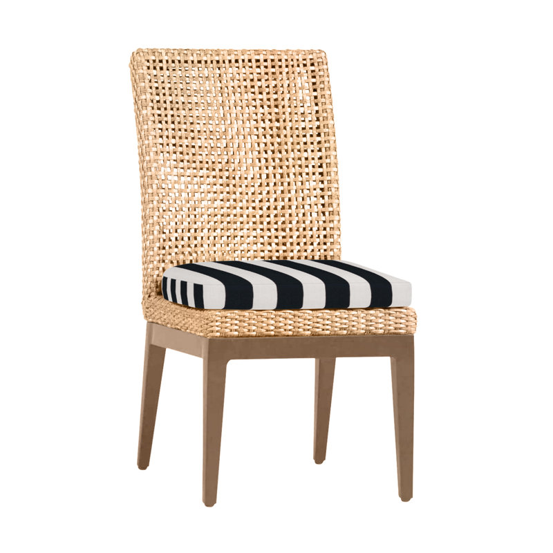 Chaise d'appoint tissée Penia en raphia clair / bois de santal, Pas de soudure, Raphia / bois de santal