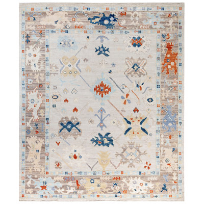 One-of-a-Kind Rectangle 8'x 9'9" Wool Area Rug Beige