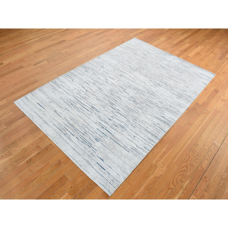 Tapis oriental en laine texturée noué à la main ivoire 10 pi x 14 pi C88A55869DAC4BB4BCF4C14A2257BA22